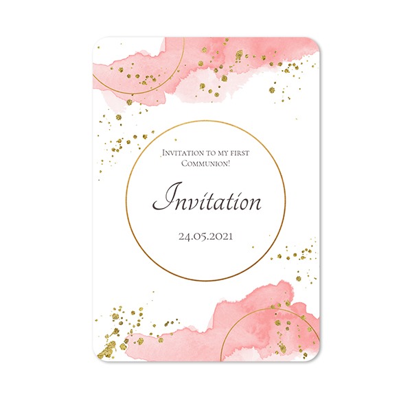 Single Card portrait rounded corners 10 x 14,3 cm