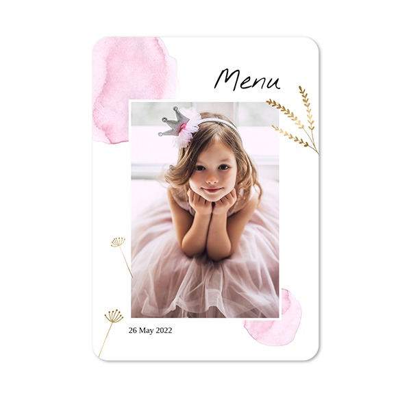 Single Card portrait rounded corners 10 x 14,3 cm