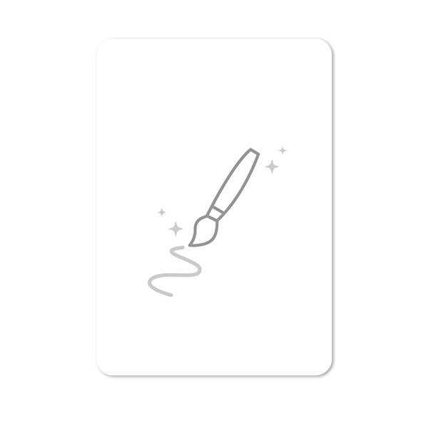 Single Card portrait rounded corners 10 x 14,3 cm