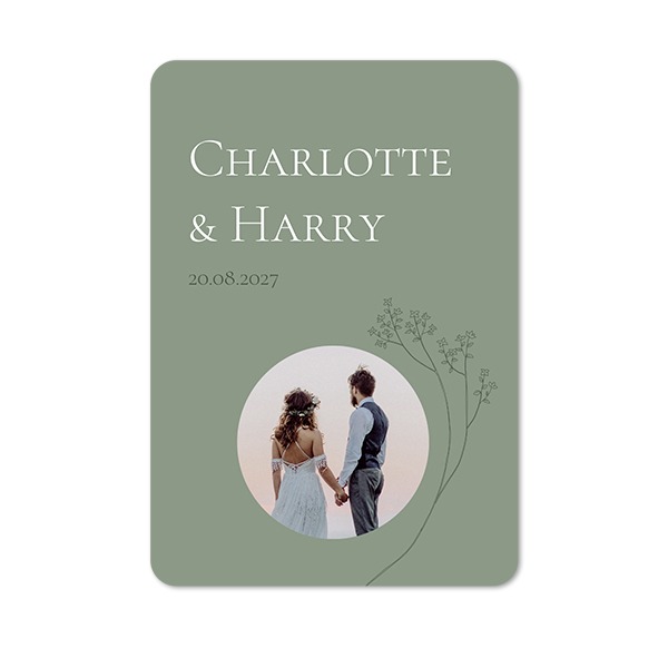 Single Card portrait rounded corners 10 x 14,3 cm
