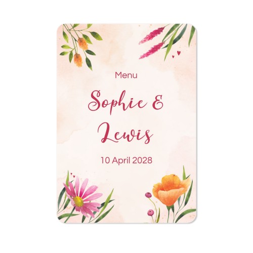 Single Card portrait rounded corners 10 x 14,3 cm