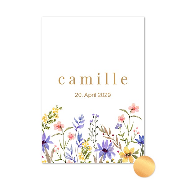 Gold Foil Photo Card Portrait 10 x 14,3 cm