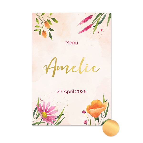 Gold Foil Photo Card Portrait 10 x 14,3 cm
