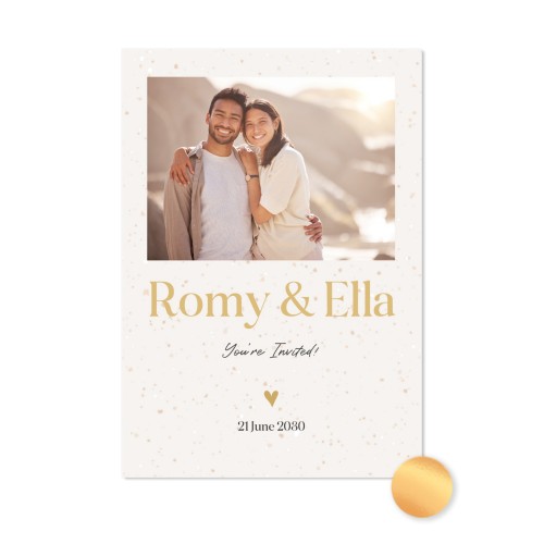 Gold Foil Photo Card Portrait 10 x 14,3 cm