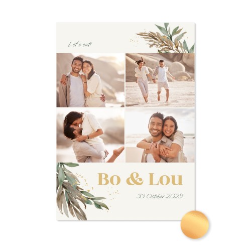 Gold Foil Photo Card Portrait 10 x 14,3 cm