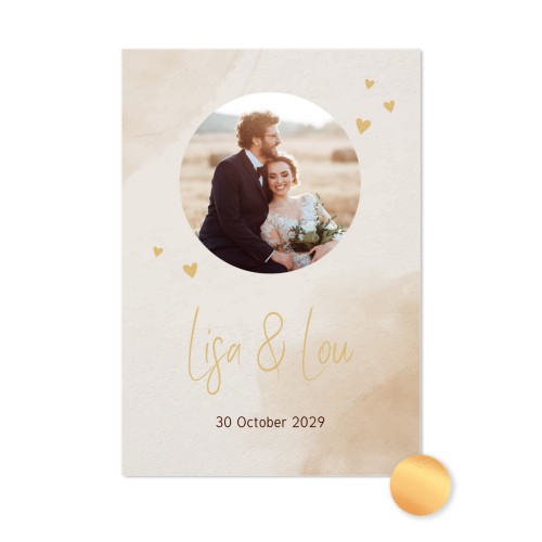 Gold Foil Photo Card Portrait 10 x 14,3 cm