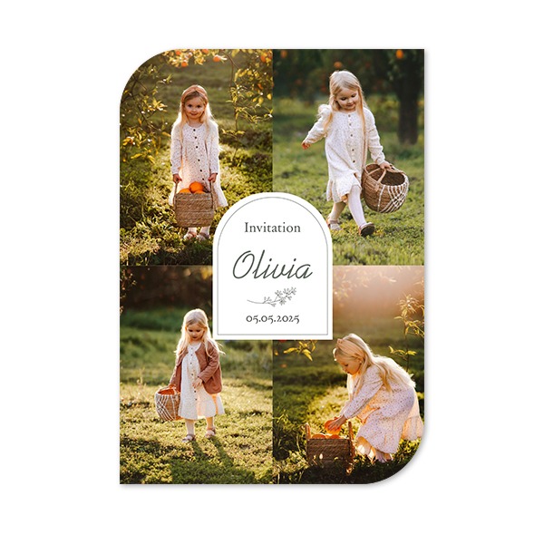 Single Card Half Rounded Vertical 10 x 14,3 cm
