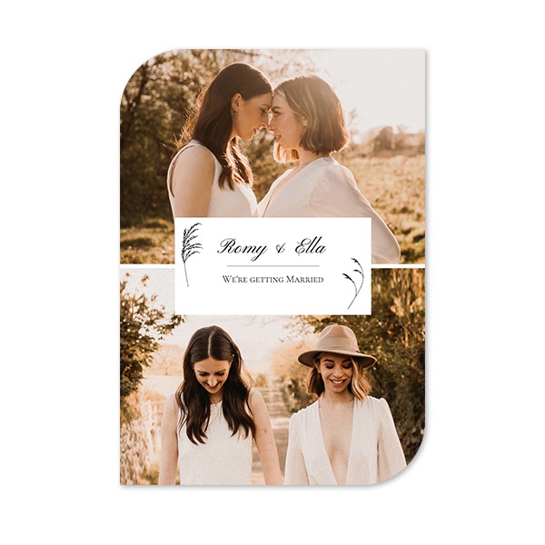 Single Card Half Rounded Vertical 10 x 14,3 cm