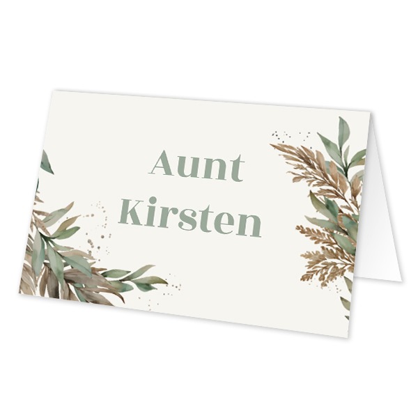 Folded place cards - set of 12 Folded place cards - set of 12
