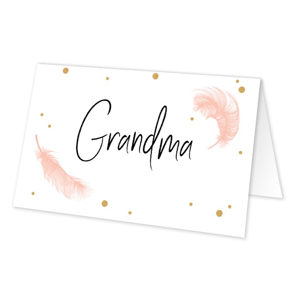 Folded place cards - set of 12