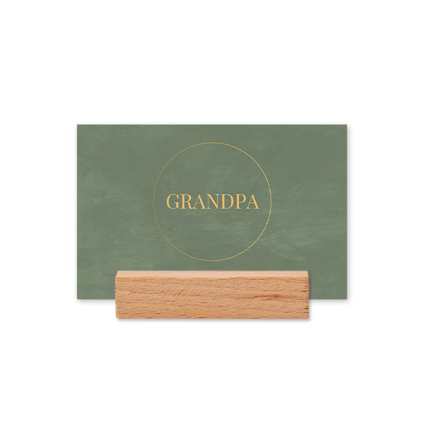 Place cards in wooden block - set of 12 Place cards in wooden block - set of 12
