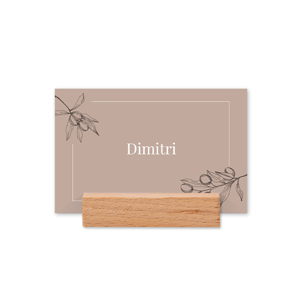 Marque-place avec support en bois - Lot de 12 Marque-place avec support en bois - Lot de 12