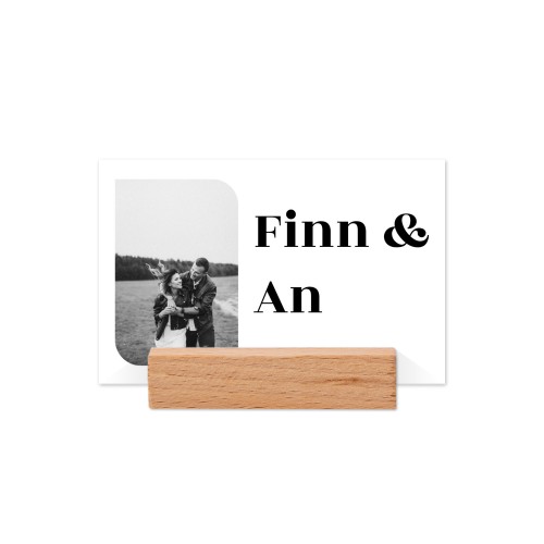 Set Tischkarten mit Holzaufsteller - 12 Stk.
