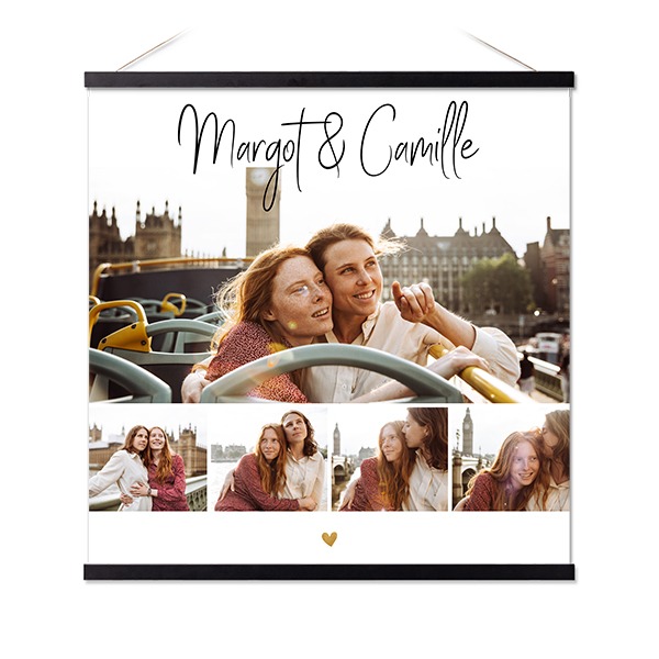 Poster with Magnetic hanger 60 x 60 cm Black