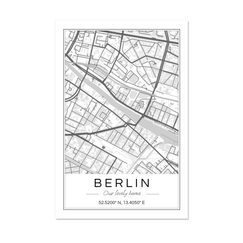 Map Poster Alu Poster 40 x 60 Map Poster Alu Poster 40 x 60