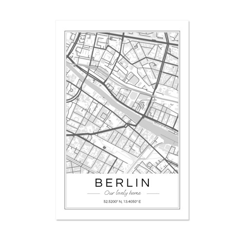 Map Poster Alu Poster 50 x 75 Map Poster Alu Poster 50 x 75