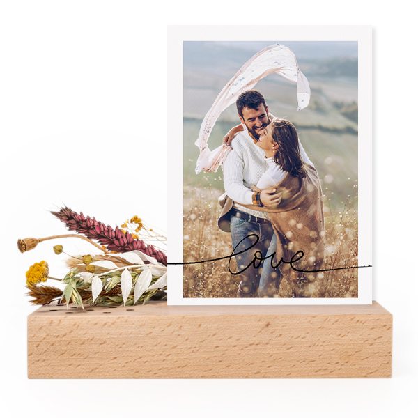 Forex luxe sur socle en bois & fleurs séchées Forex luxe sur socle en bois & fleurs séchées