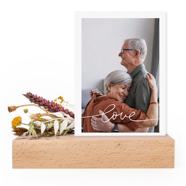 Forex luxe sur socle en bois & fleurs séchées Forex luxe sur socle en bois & fleurs séchées