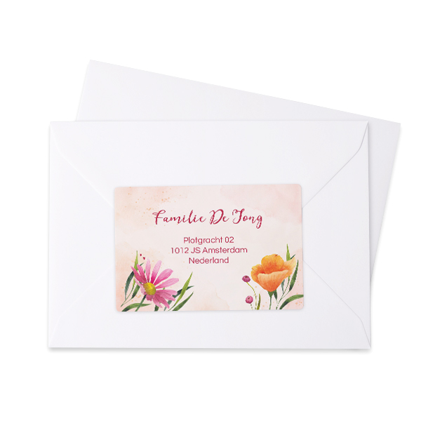 Afzender adresstickers - Set van 16
