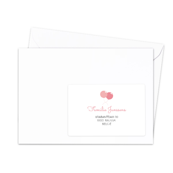 Receiver address labels - set of 16 different 