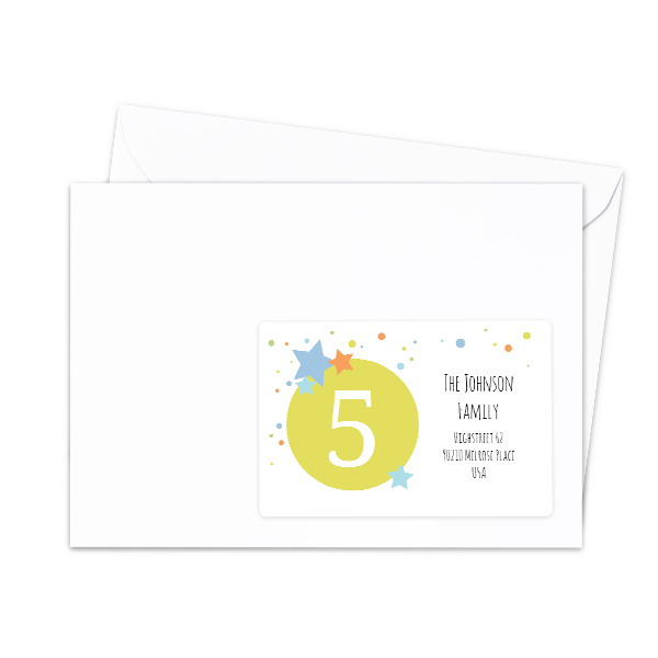 Receiver address labels - set of 16 different 