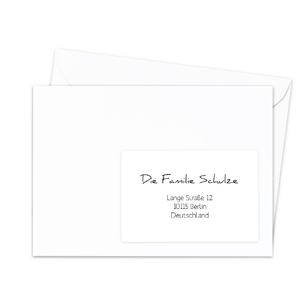 Étiquettes adresse pour les destinataires (lot de 16 différentes)