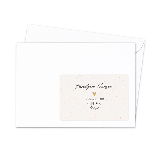Receiver address labels - set of 16 different 