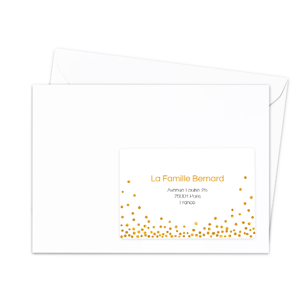 Étiquettes adresse pour les destinataires (lot de 16 différentes)