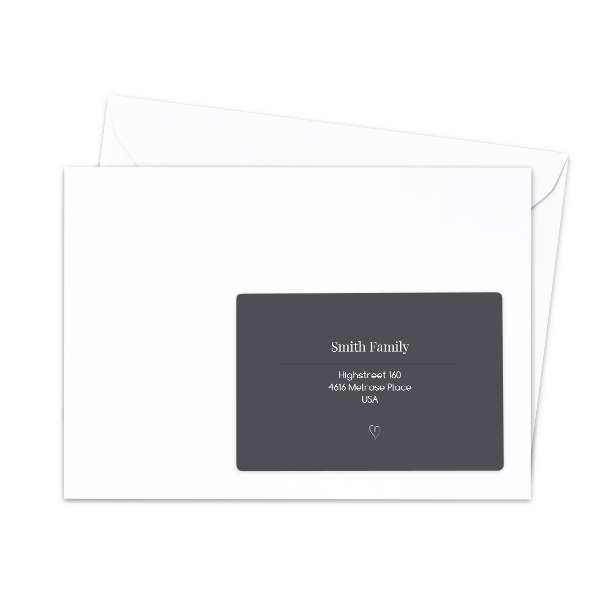 Receiver address labels - set of 16 different 