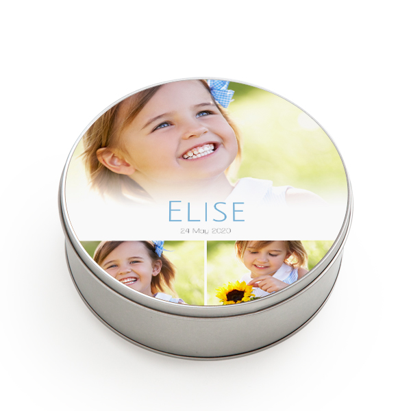 Tin storage box Round Large