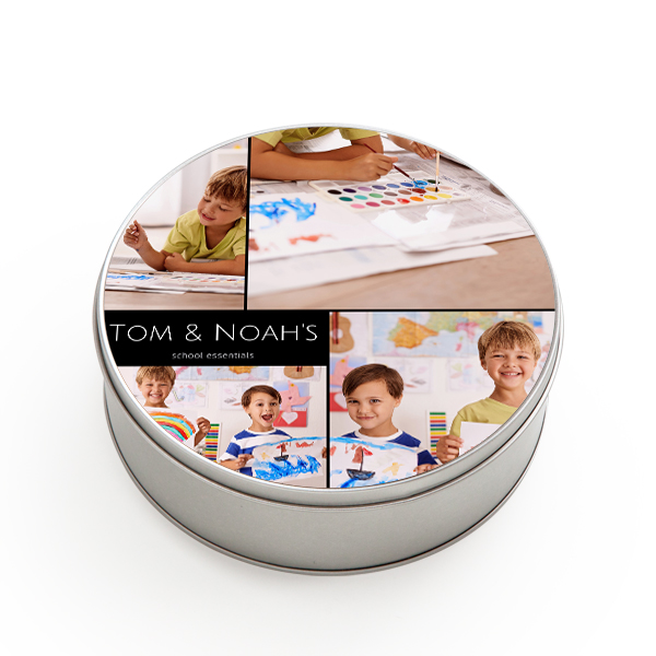 Tin storage box Round Large