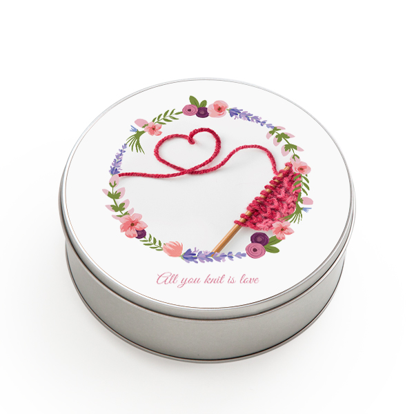 Tin storage box Round Large