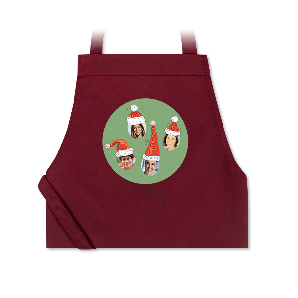 Coloured Apron Burgundy