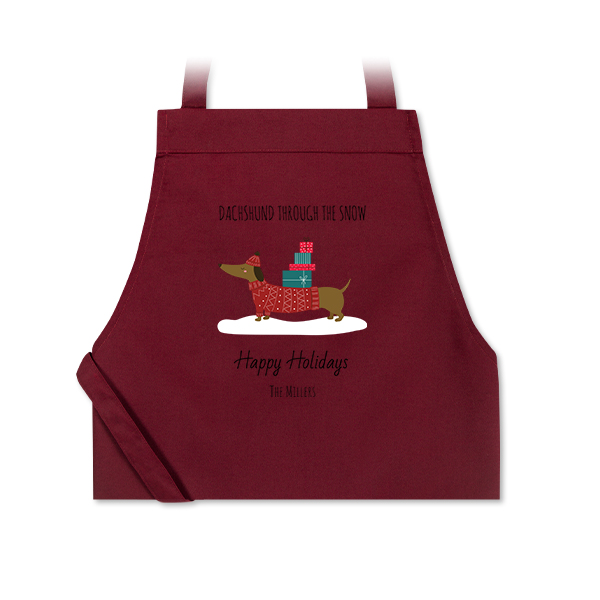 Coloured Apron Burgundy