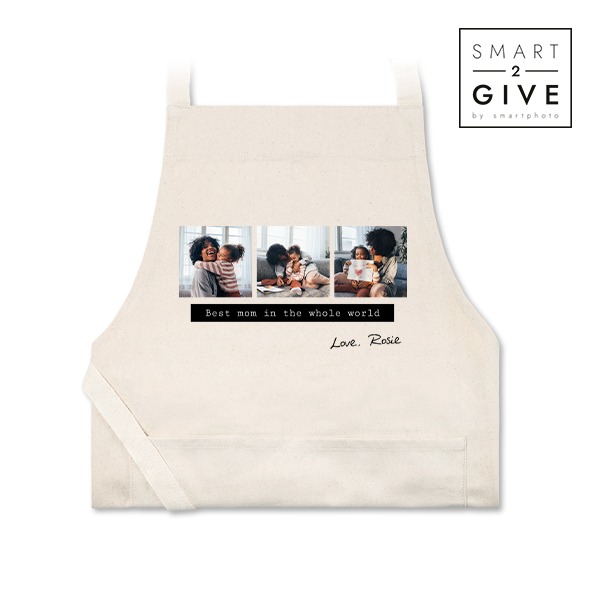Smart2Give Coffret BBQ avec Tablier Beige Naturel (coton fairtrade)
