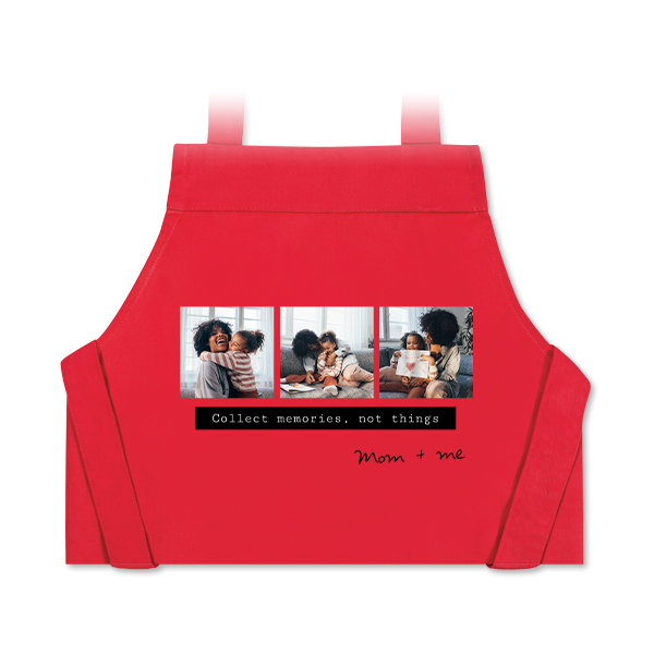 Kinderschort met foto rood Kinderschort met foto rood