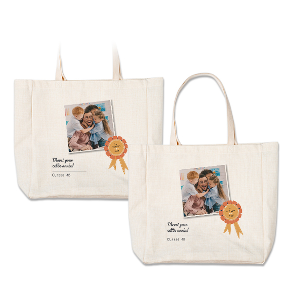 Tote bag grande taille écru