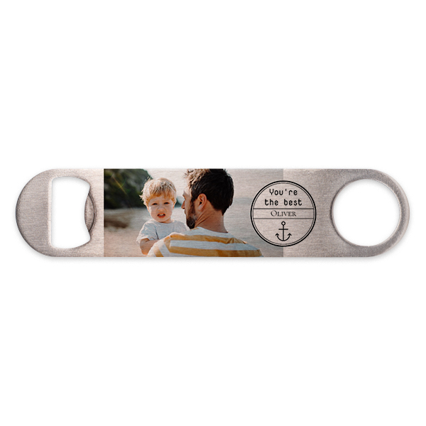 Flesopener metaal met print Flesopener metaal met print