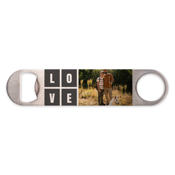 Bottle opener steel with print