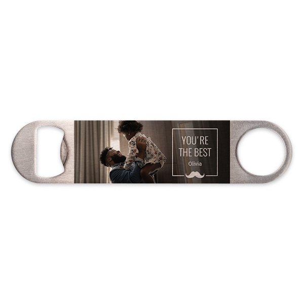 Bottle opener steel with print