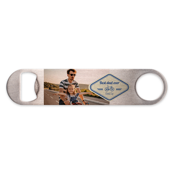 Flesopener metaal met print Flesopener metaal met print