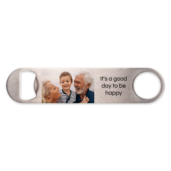 Bottle opener steel with print