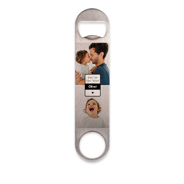 Bottle opener steel with print