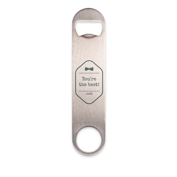 Bottle opener steel with print