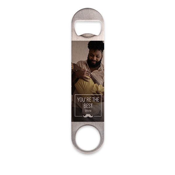 Bottle opener steel with print