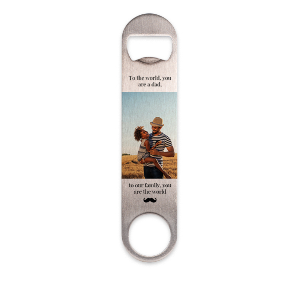 Bottle opener steel with print