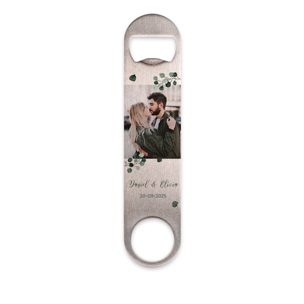 Flesopener metaal met print Flesopener metaal met print