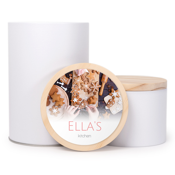Tin jar wooden lid sticker large (set of 2) Tin jar wooden lid sticker large (set of 2)