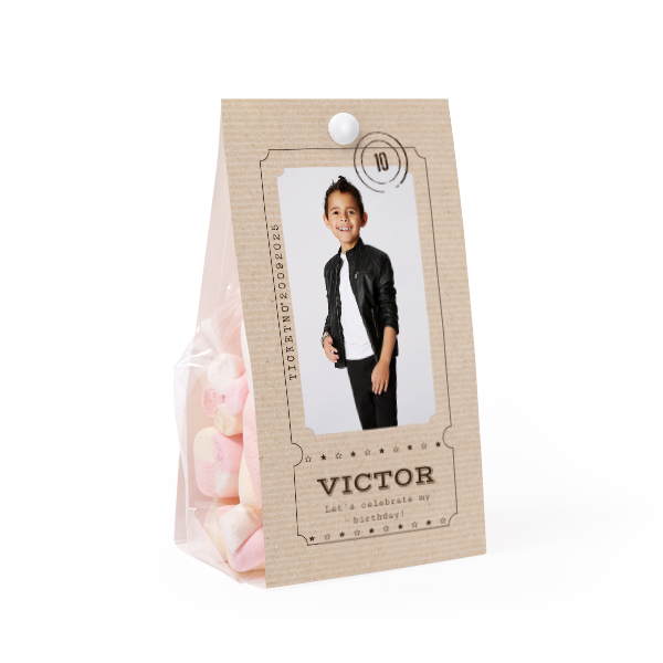 Candy bag with photo-wrapping - set of 24