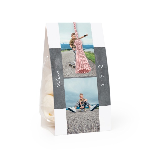 Ballotins à bonbons avec pampille magnolia - lot de 12